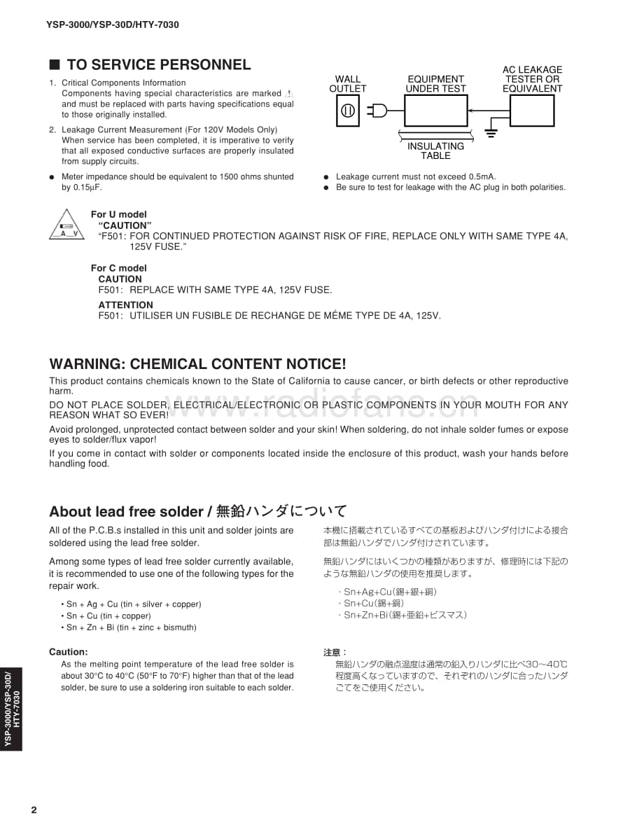 Yamaha-YSP-30-D-Service-Manual电路原理图.pdf_第2页