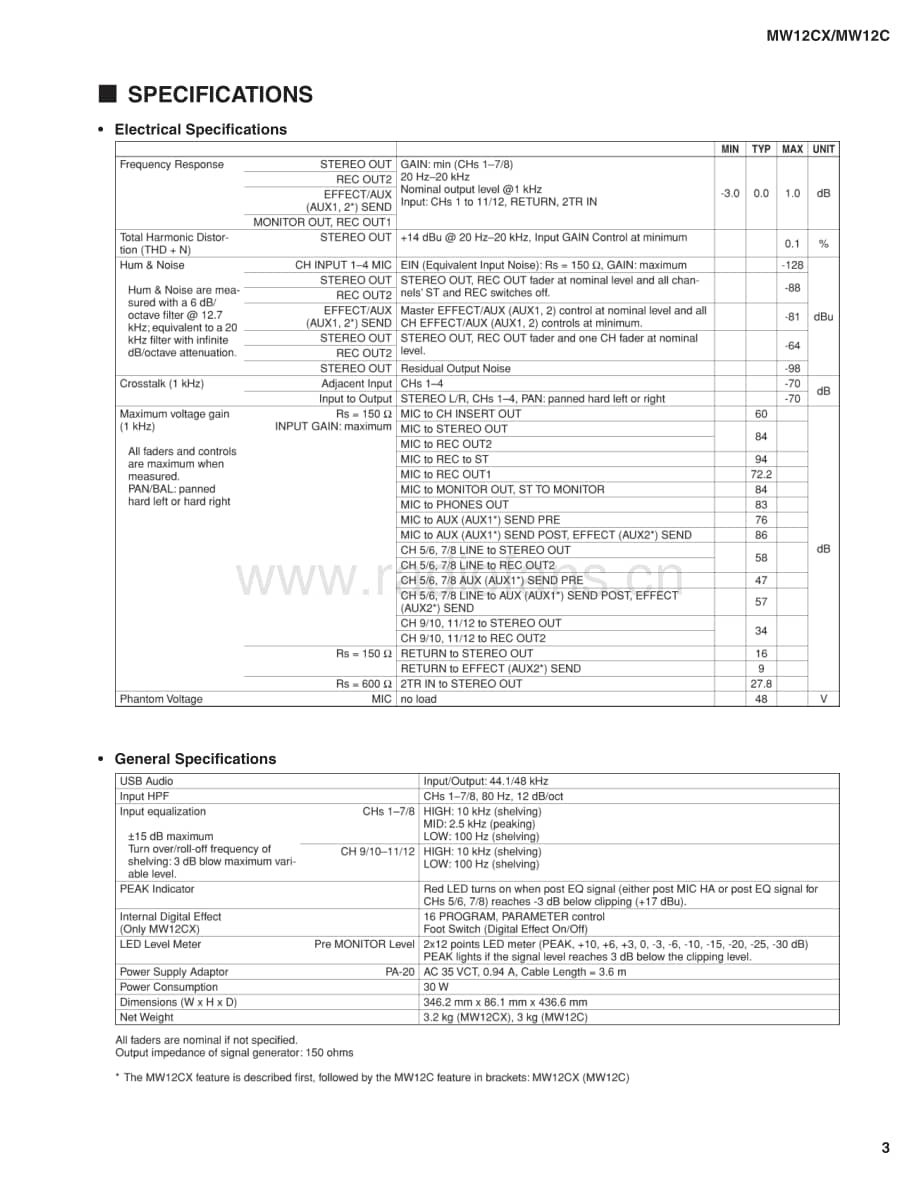 Yamaha-MW-12-C-MW-12-CX-Service-Manual电路原理图.pdf_第3页