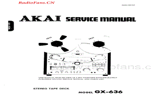 Akai-GX636-tape-sm维修电路图 手册.pdf