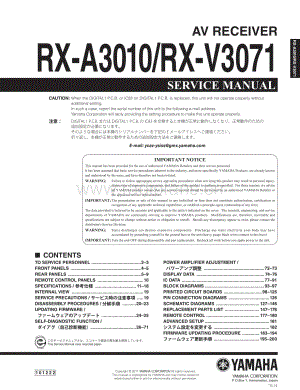 Yamaha-RXA-3010-Service-Manual电路原理图.pdf