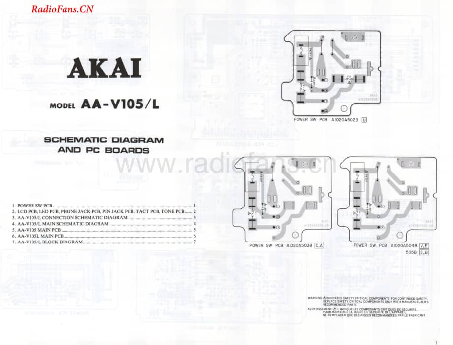 Akai-AAV105-rec-sch维修电路图 手册.pdf_第1页