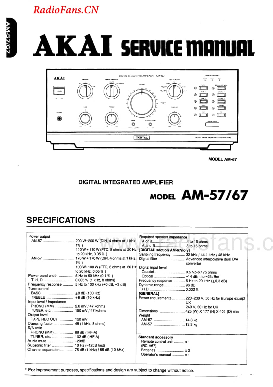Akai-AM57-int-sm维修电路图 手册.pdf_第1页