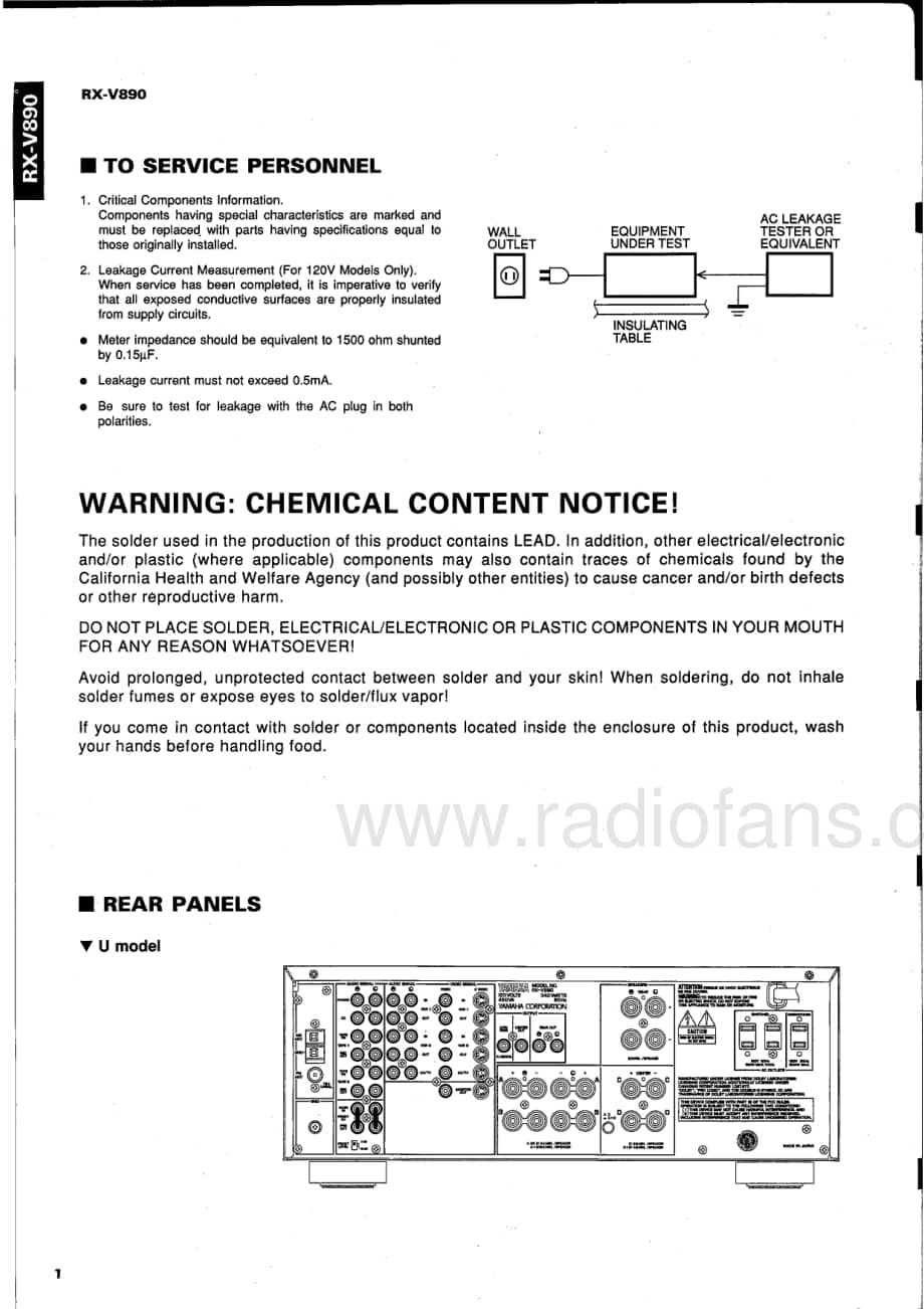 Yamaha-RXV-890-Service-Manual电路原理图.pdf_第2页