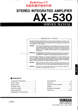 Yamaha-AX-530-Service-Manual电路原理图.pdf