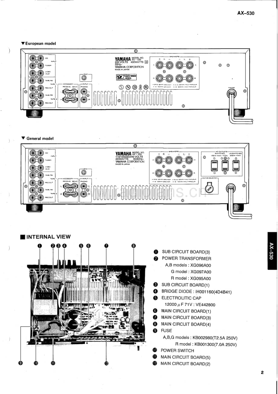 Yamaha-AX-530-Service-Manual电路原理图.pdf_第3页