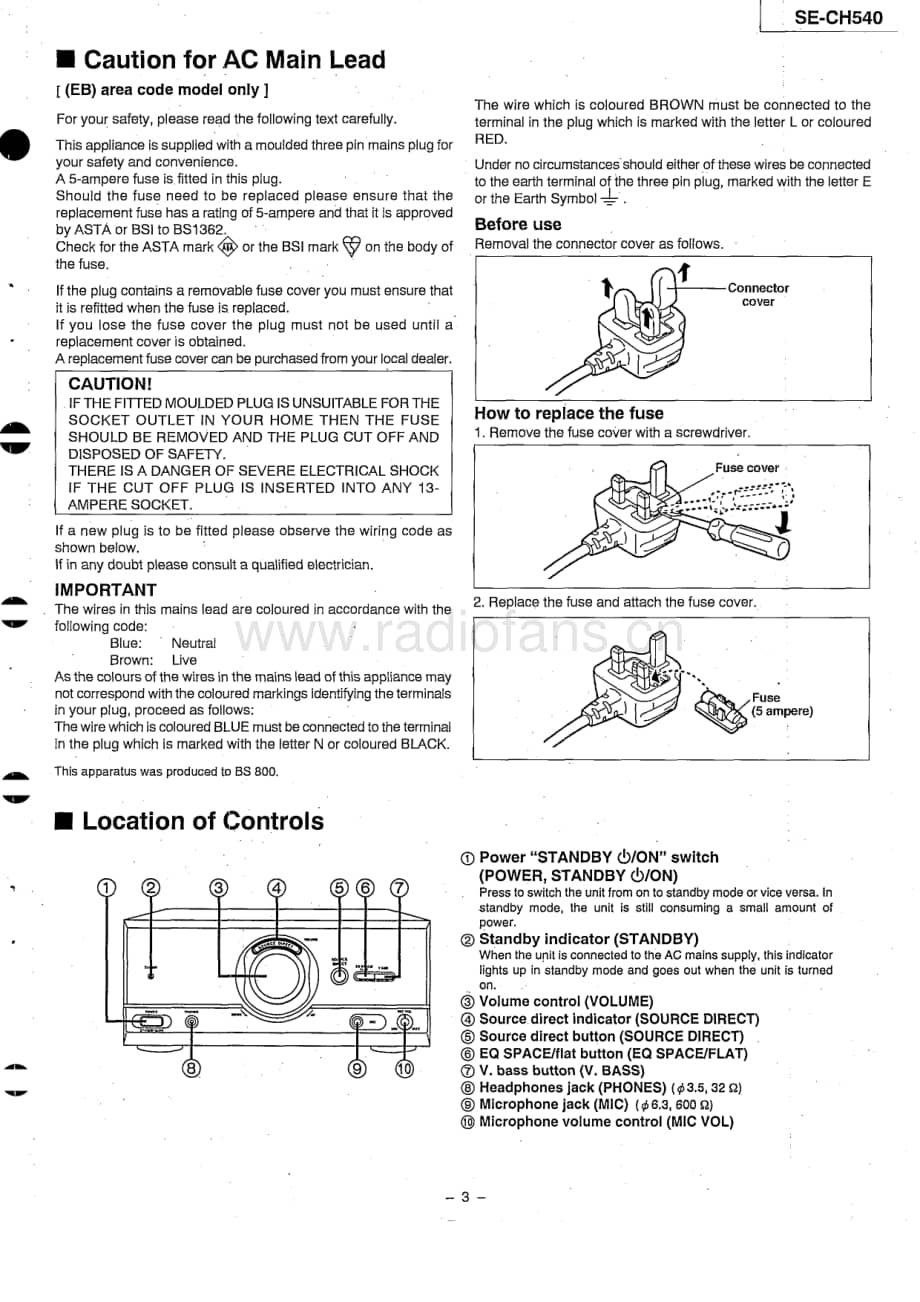 Technics-SECH-540-Service-Manual电路原理图.pdf_第3页