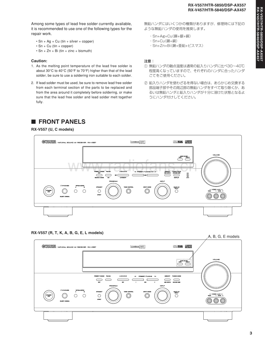 Yamaha-RXV-457-Service-Manual电路原理图.pdf_第3页