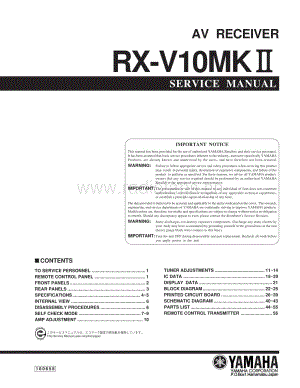 Yamaha-RXV-10-Service-Manual电路原理图.pdf