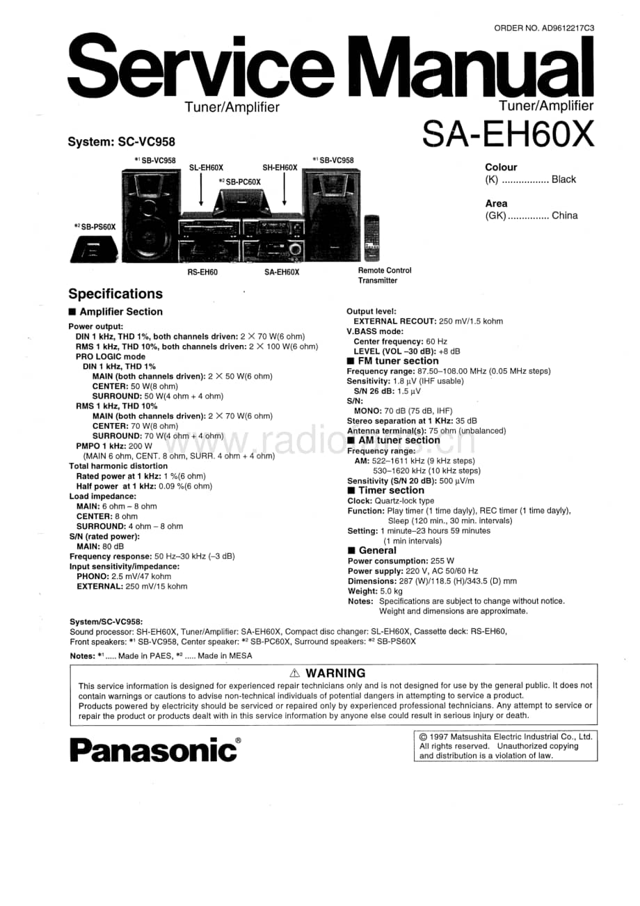 Technics-SAEH-60-X-Service-Manual电路原理图.pdf_第1页