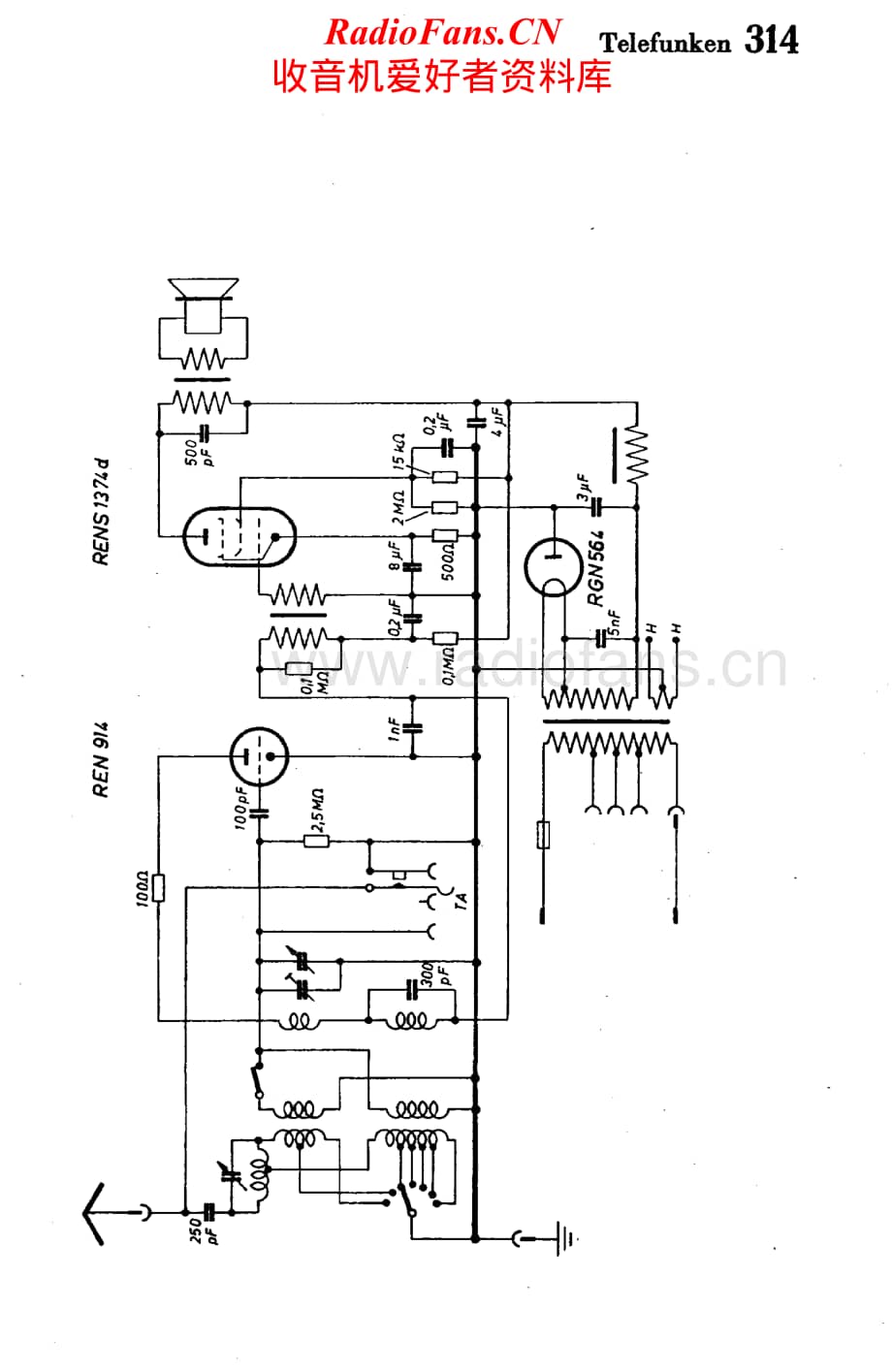 Telefunken-314-Schematic电路原理图.pdf_第1页