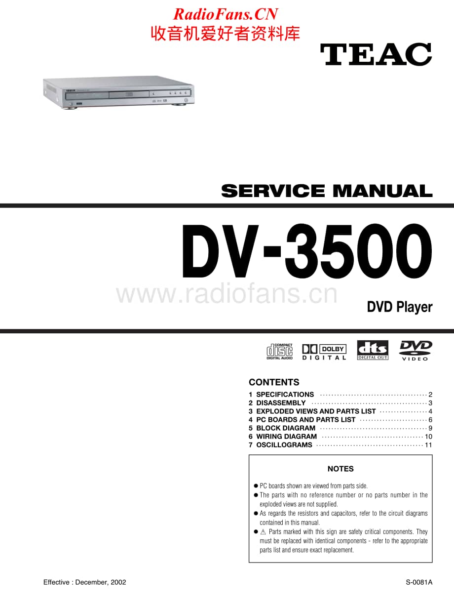 Teac-DV-3500-Service-Manual电路原理图.pdf_第1页