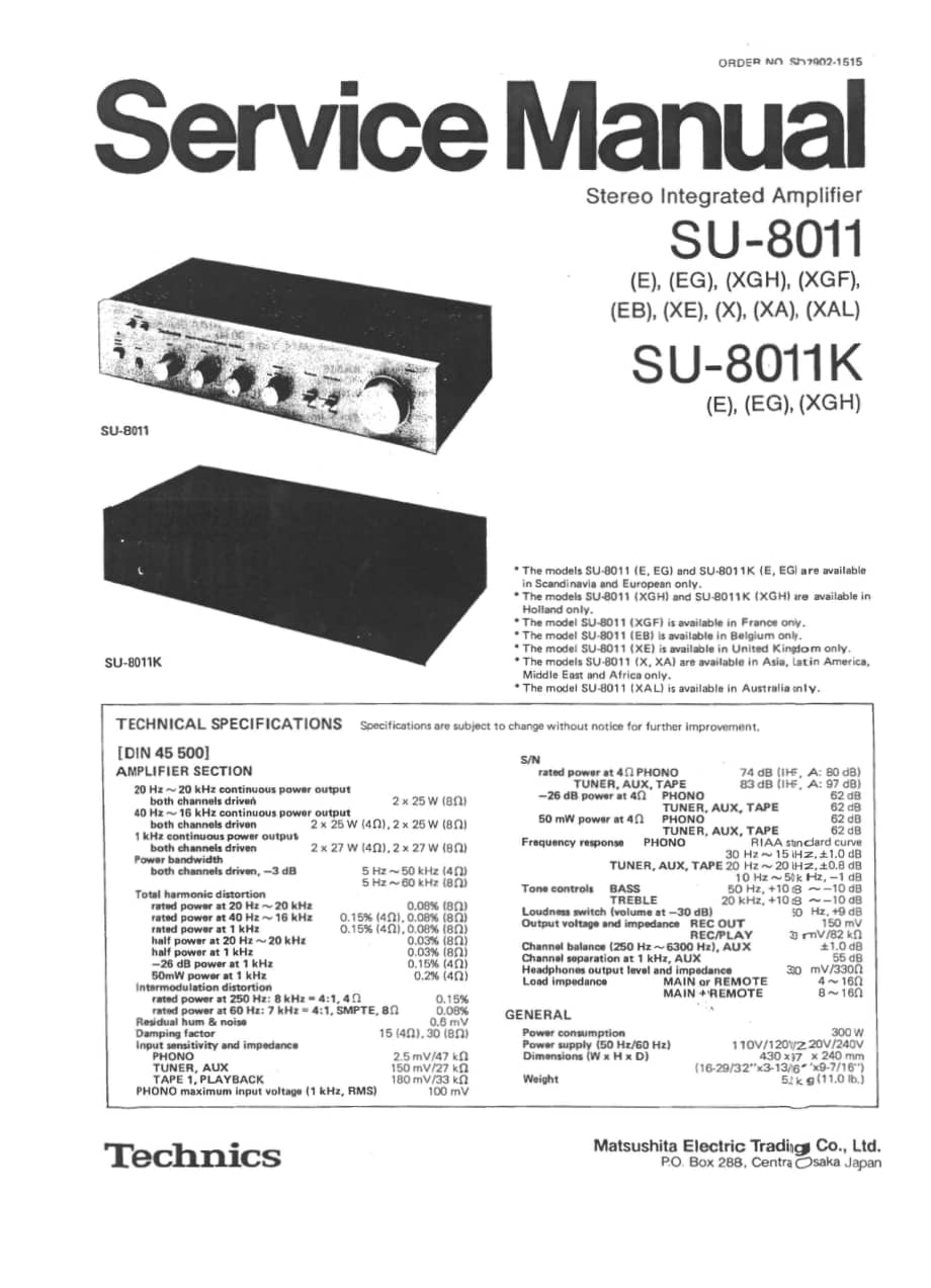 Technics-SU-8011-K-Service-Manual电路原理图.pdf_第1页
