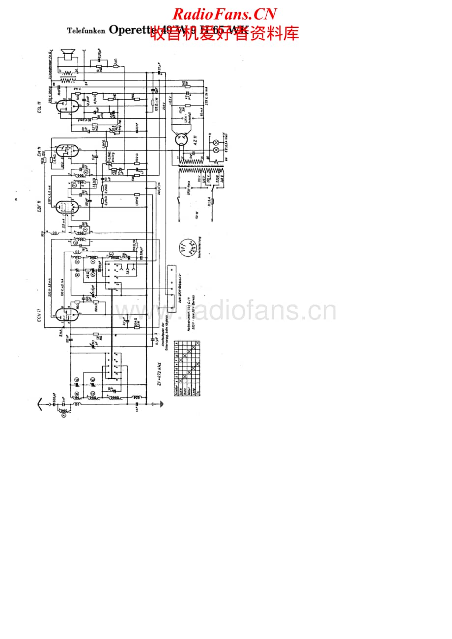 Telefunken-Operette-9H65-WK-Schematic电路原理图.pdf_第1页