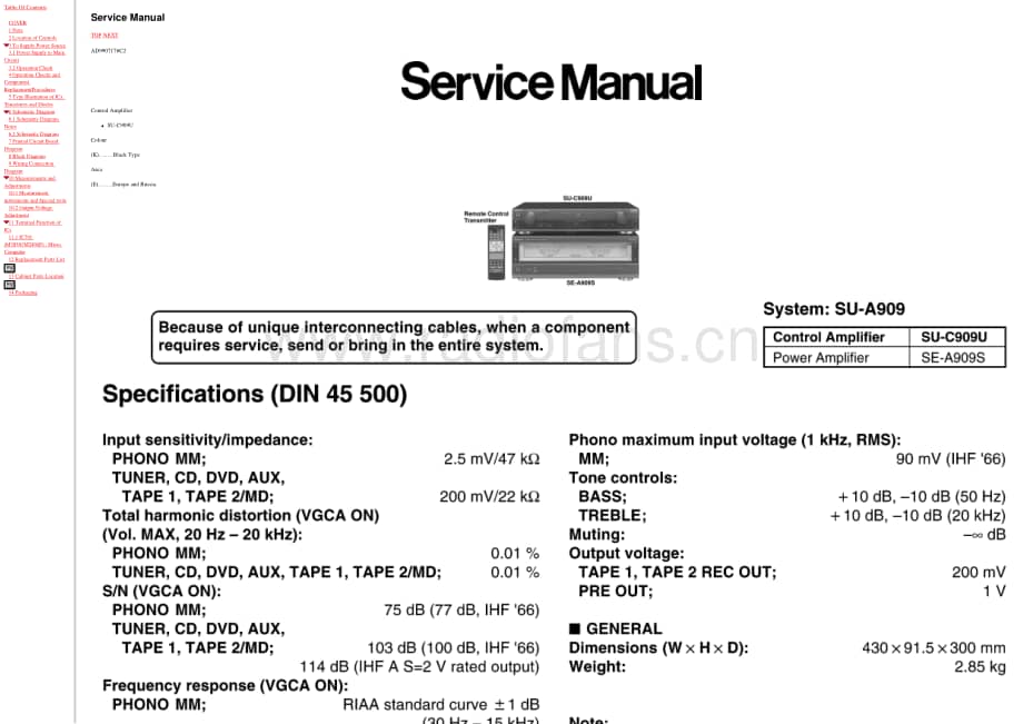 Technics-SUC-909-S-Service-Manual电路原理图.pdf_第1页