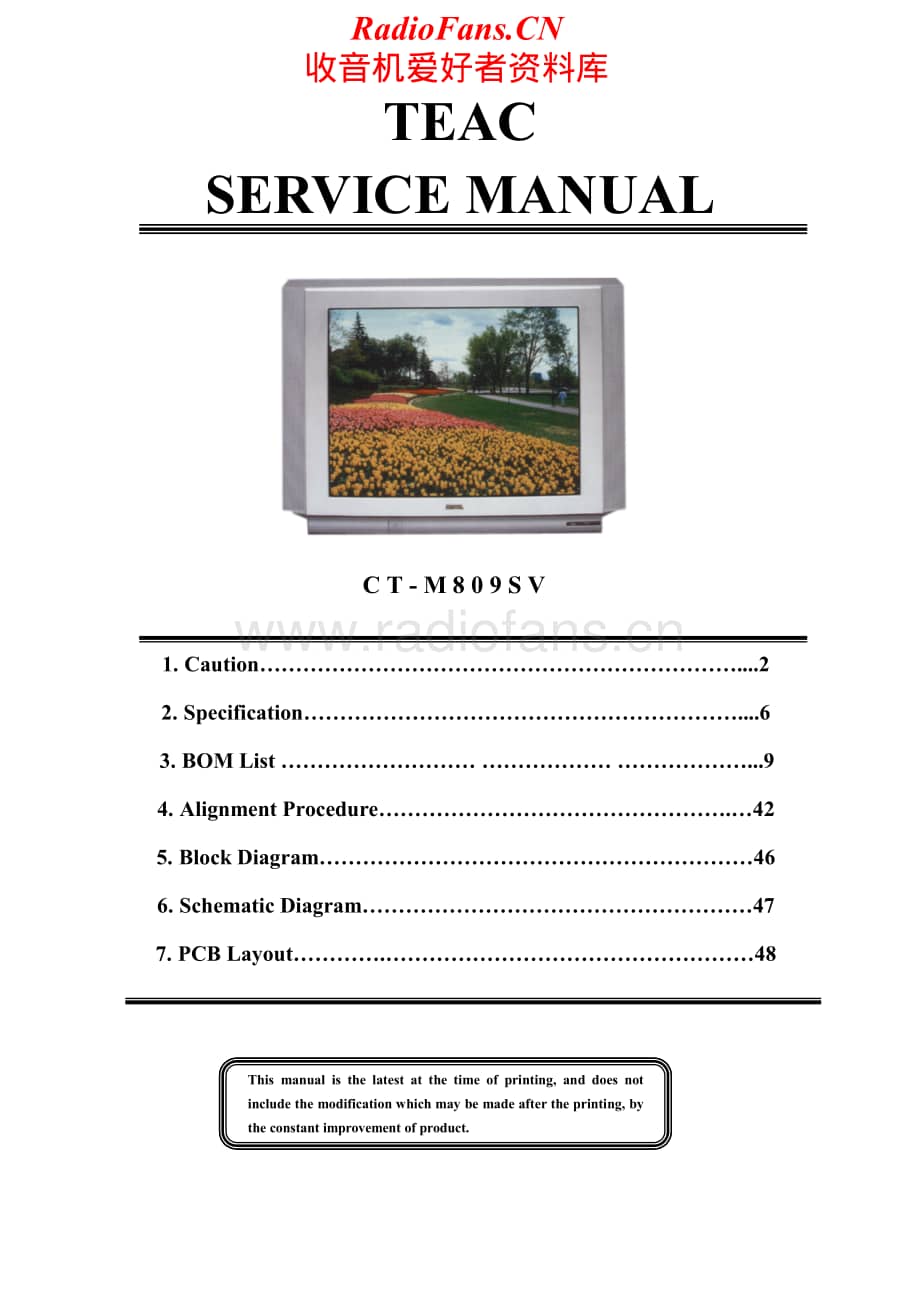 Teac-CT-M809-SV-Service-Manual电路原理图.pdf_第1页
