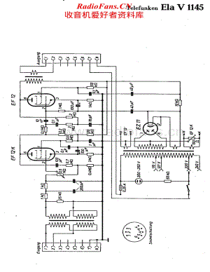 Telefunken-Ela-V1145-Schematic电路原理图.pdf
