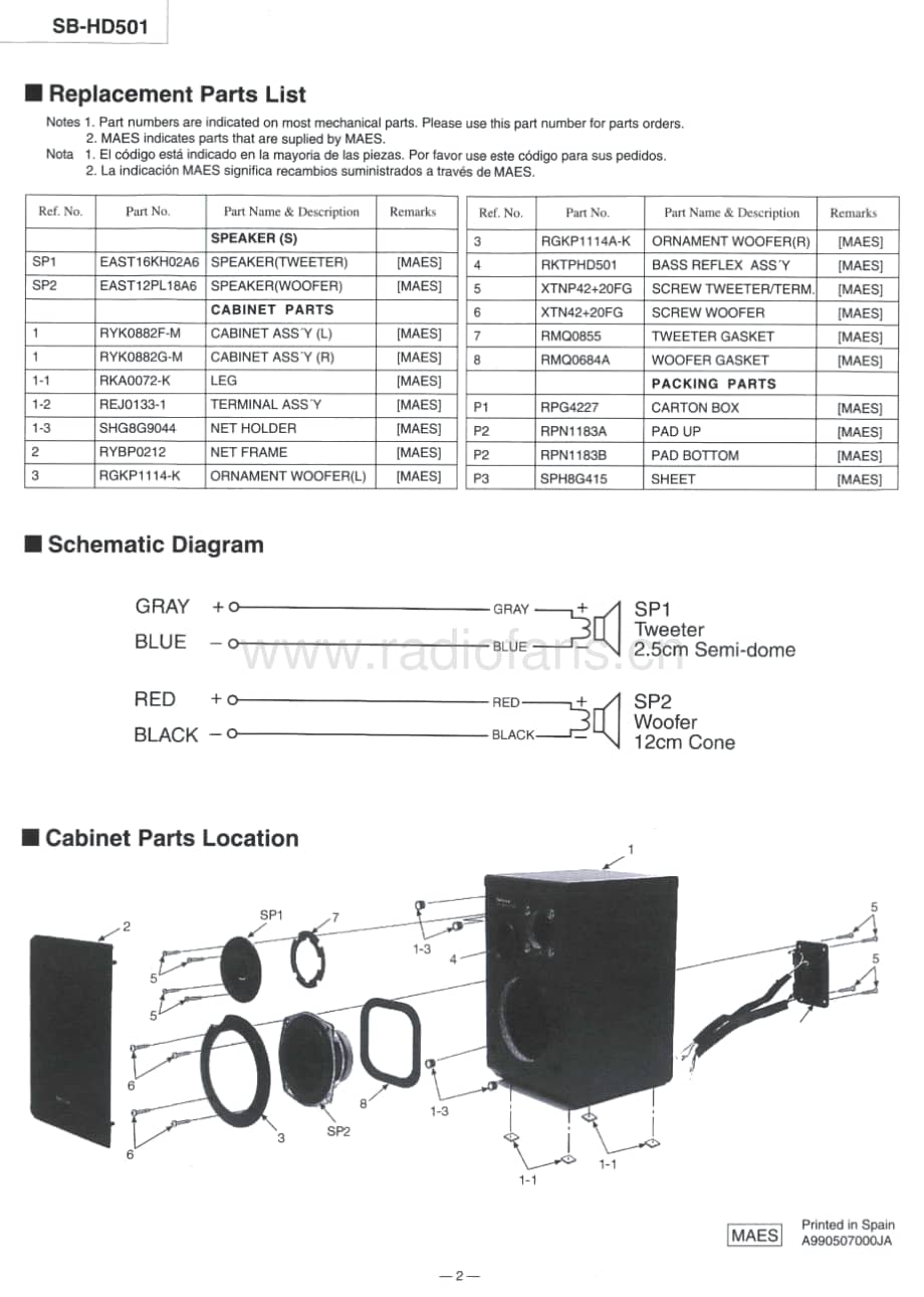 Technics-SBHD-501-Service-Manual电路原理图.pdf_第2页