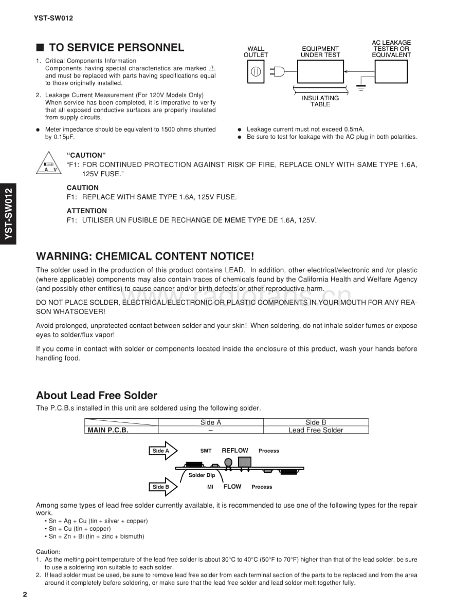 Yamaha-YSTSW-012-Service-Manual电路原理图.pdf_第2页