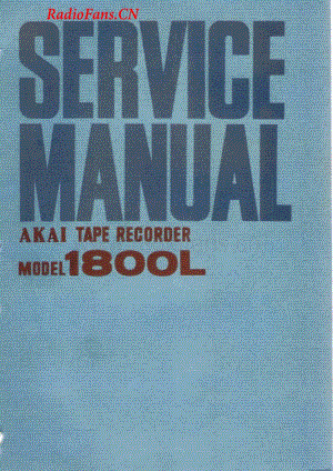 Akai-1800L-tape-sm维修电路图 手册.pdf