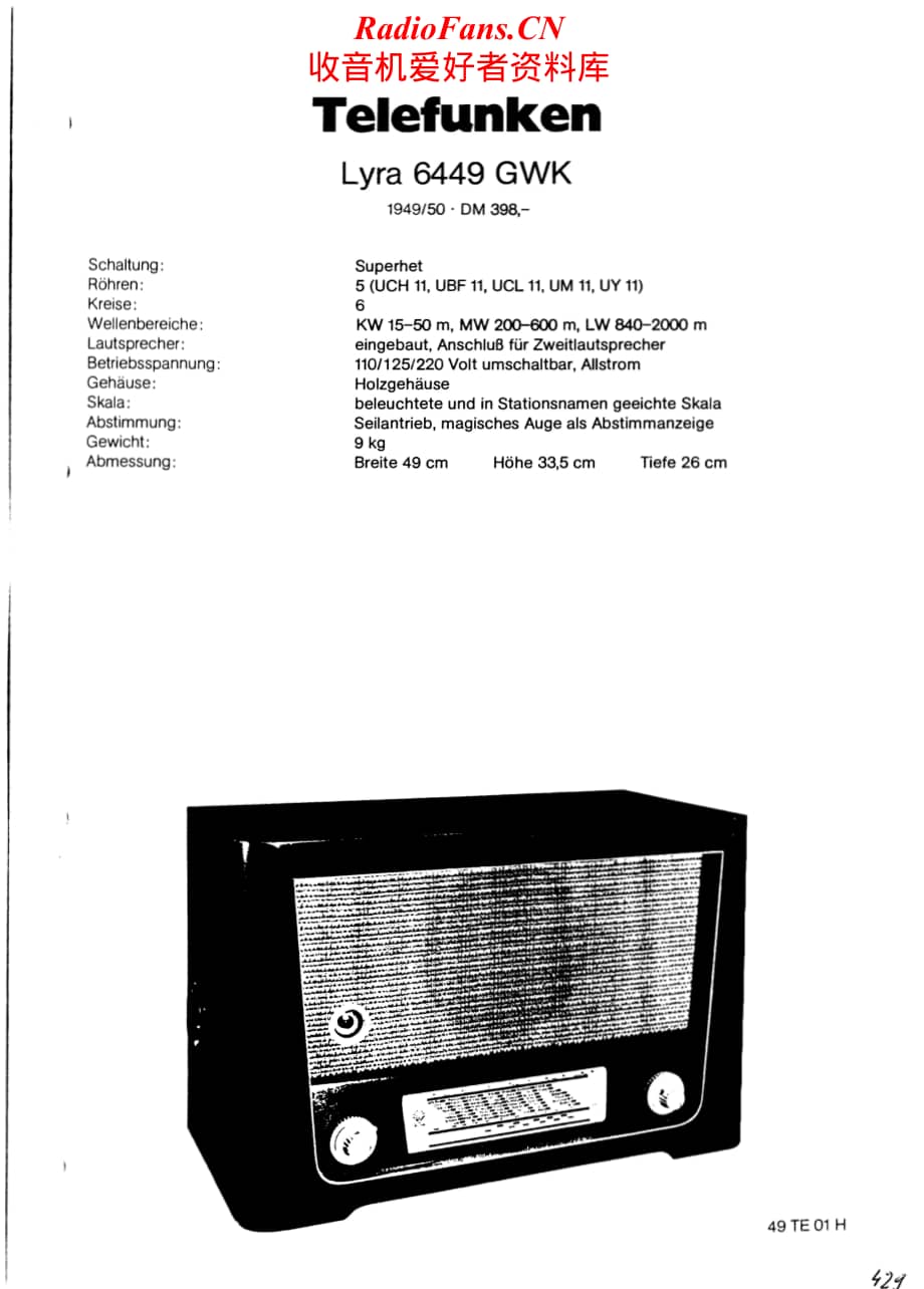 Telefunken-6449-GWK-Schematic电路原理图.pdf_第1页