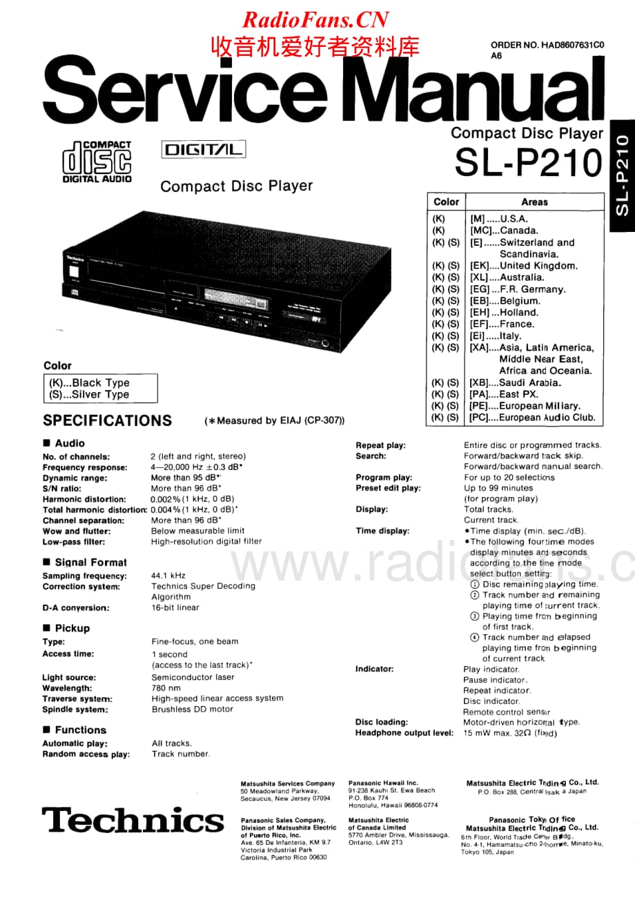 Technics-SLP-210-Service-Manual电路原理图.pdf_第1页
