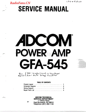 Adcom-GFA545-pwr-sm维修电路图 手册.pdf