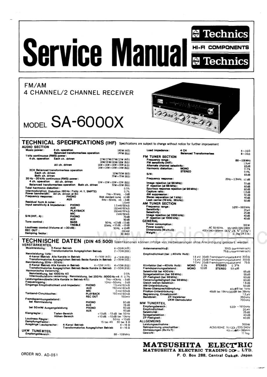 Technics-SA-6000-X-Service-Manual电路原理图.pdf_第1页