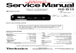Technics-RSB-13-Service-Manual电路原理图.pdf