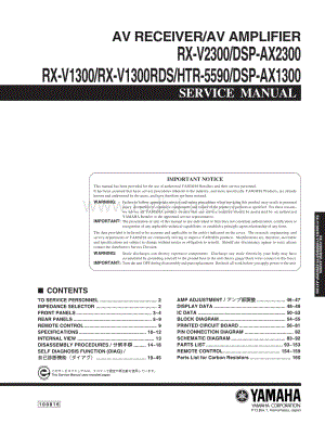 Yamaha-RXV-2300-Service-Manual电路原理图.pdf