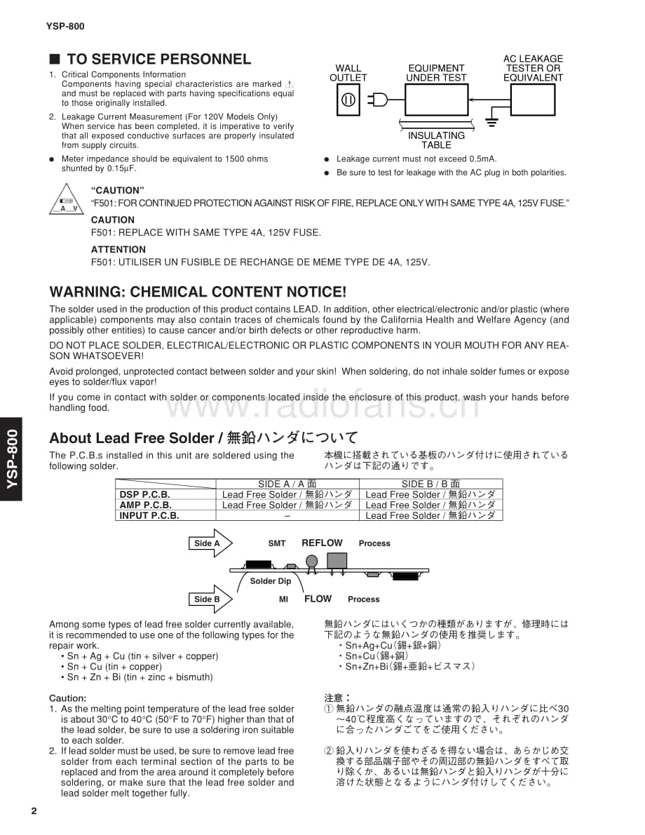 Yamaha-YSP-800-Service-Manual电路原理图.pdf_第2页