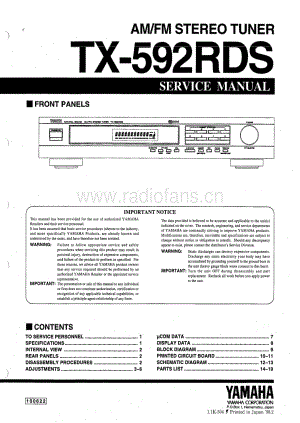 Yamaha-TX-592-RDS-Service-Manual电路原理图.pdf