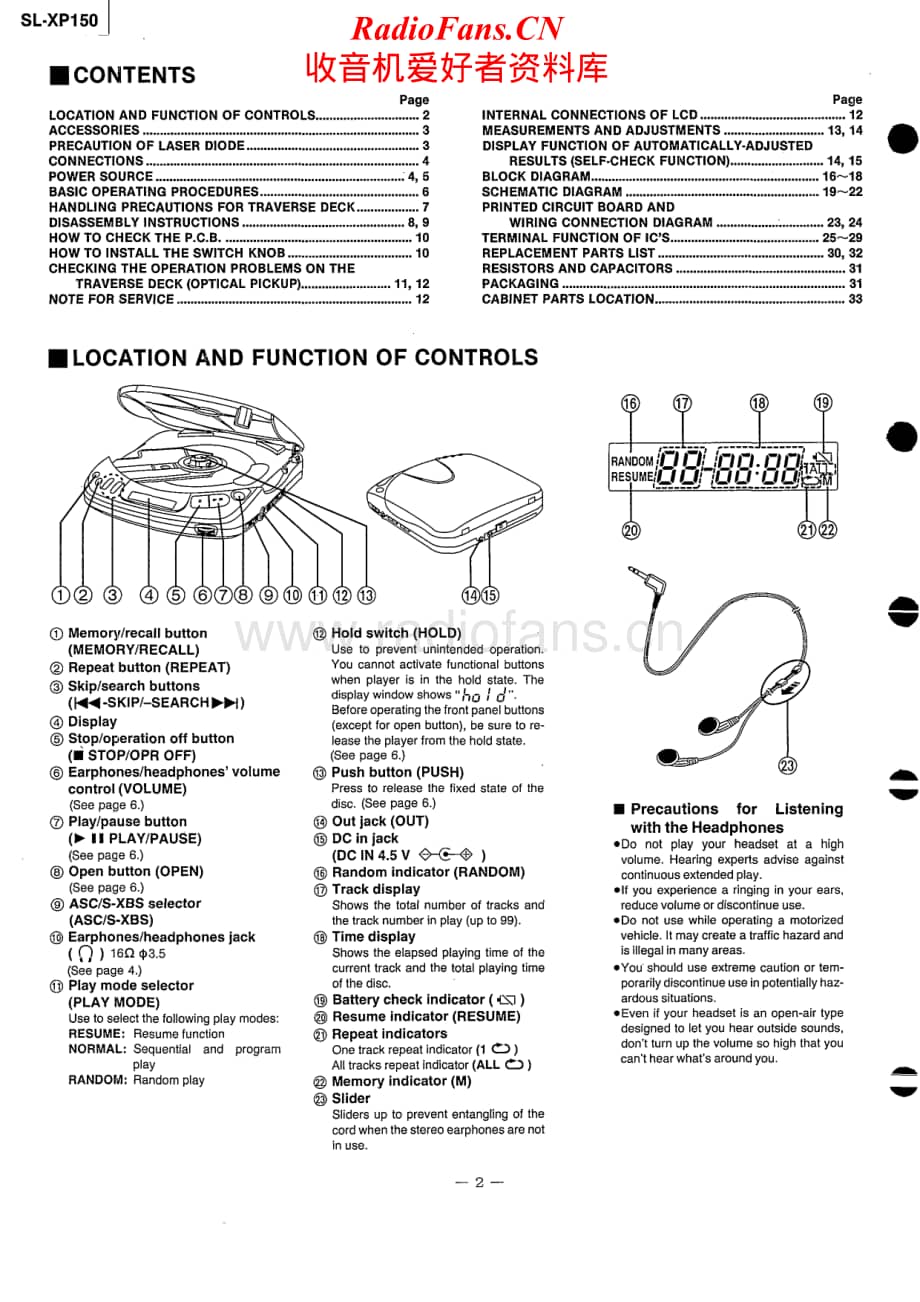 Technics-SLXP-150-Service-Manual电路原理图.pdf_第2页