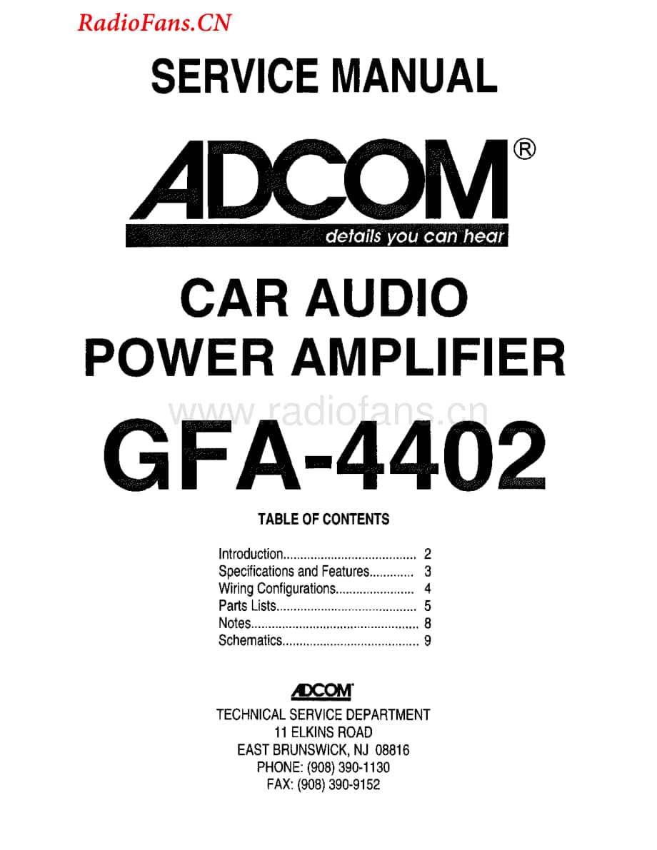 Adcom-GFA4402-cpwr-sm维修电路图 手册.pdf_第1页