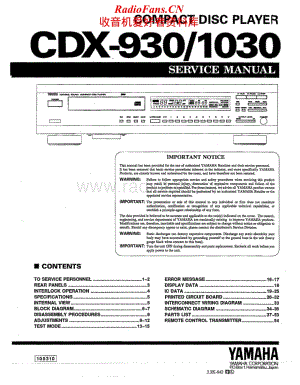 Yamaha-cdx-930-1030-Service-Manual (1)电路原理图.pdf