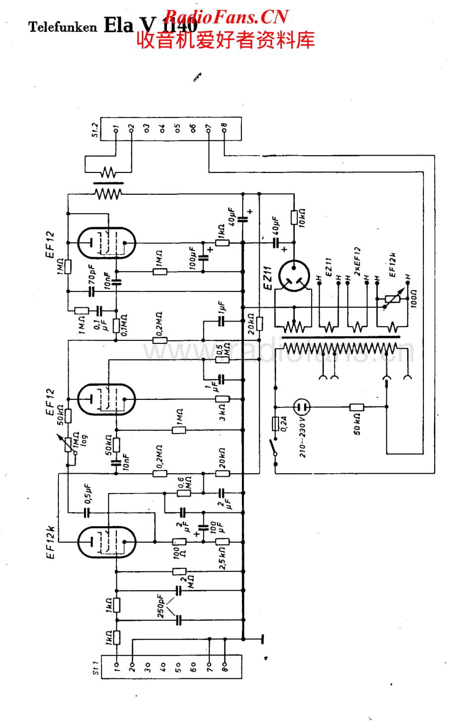 Telefunken-Ela-V1140-Schematic电路原理图.pdf_第1页