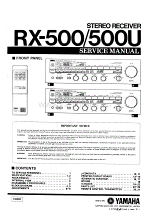 Yamaha-RX-500-U-Service-Manual电路原理图.pdf