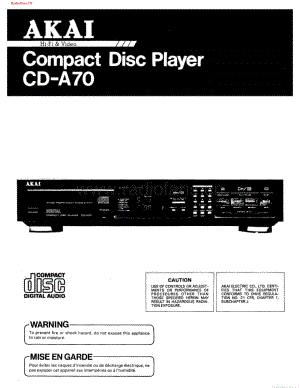 Akai-CDA70-cd-sm维修电路图 手册.pdf