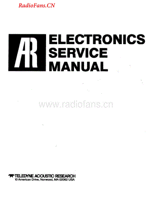 AcousticResearch-Receiver-sm维修电路图 手册.pdf