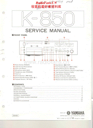 Yamaha-K-850-Service-Manual电路原理图.pdf