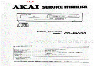 Akai-CDM630-cd-sm维修电路图 手册.pdf