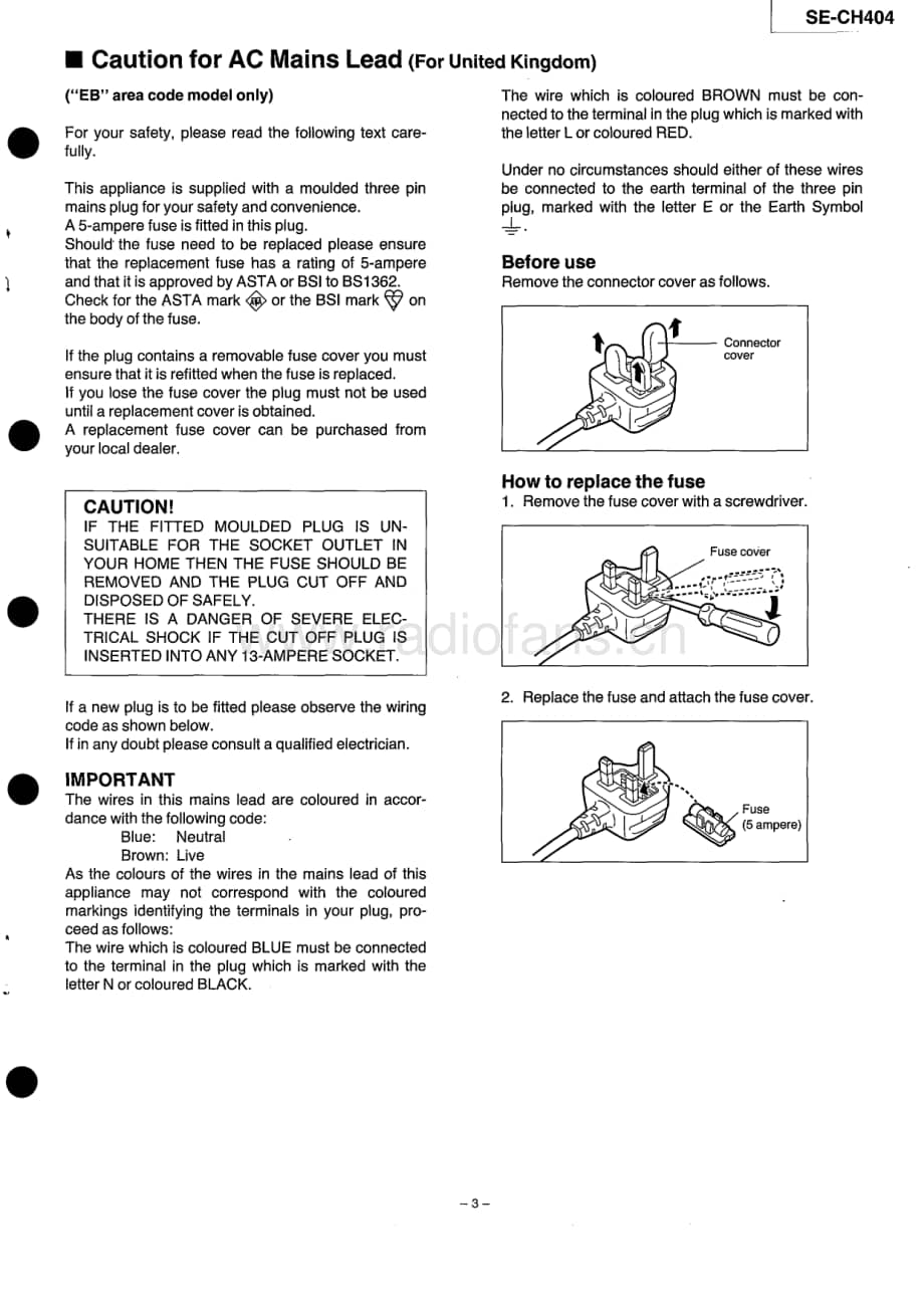 Technics-SECH-404-Service-Manual电路原理图.pdf_第3页
