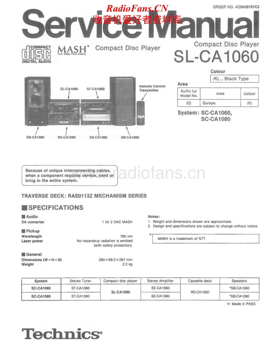 Technics-SLCA-1060-Service-Manual电路原理图.pdf_第1页