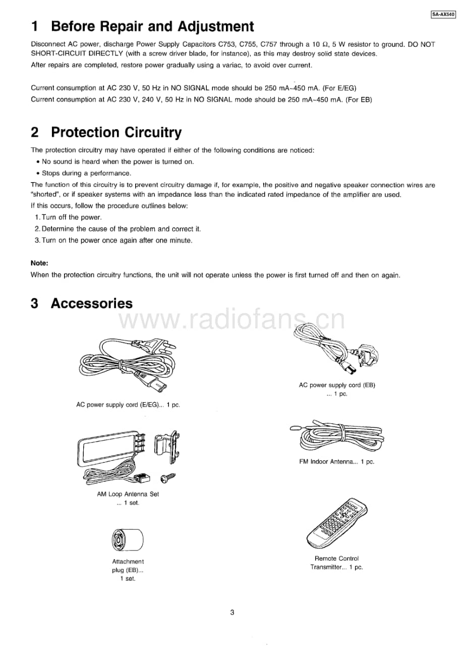 Technics-SAAX-540-Service-Manual电路原理图.pdf_第3页