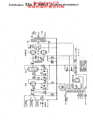 Telefunken-Ela-V406-1-Schematic电路原理图.pdf