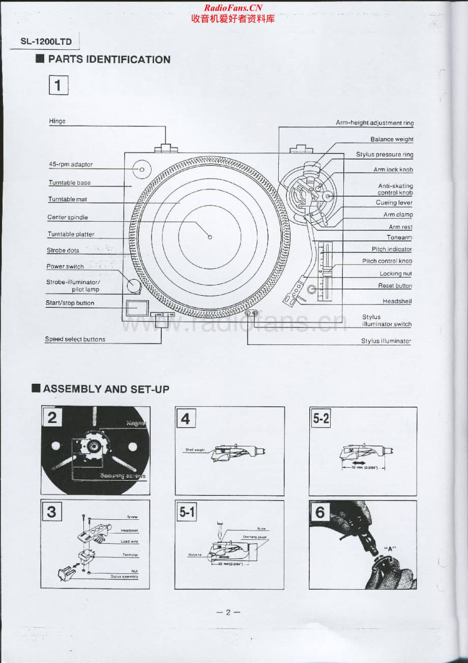 Technics-SL-1200-STD-Service-Manual电路原理图.pdf_第2页
