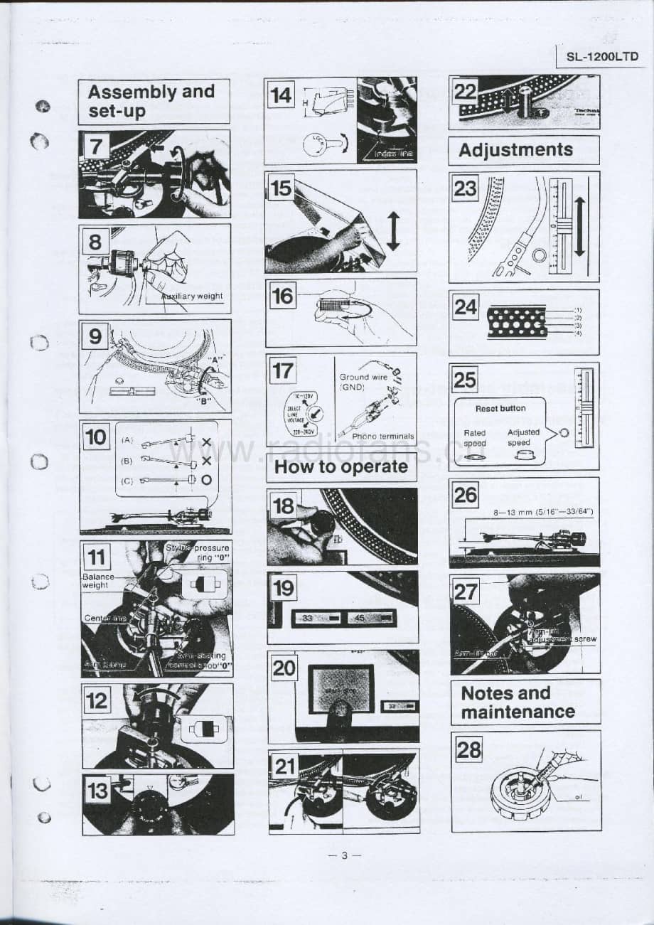 Technics-SL-1200-STD-Service-Manual电路原理图.pdf_第3页