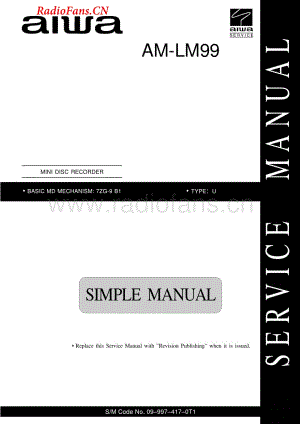 Aiwa-AMLM99-md-sm维修电路图 手册.pdf