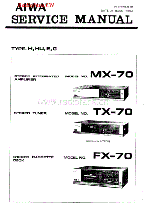 Aiwa-FX70-tape-sm维修电路图 手册.pdf