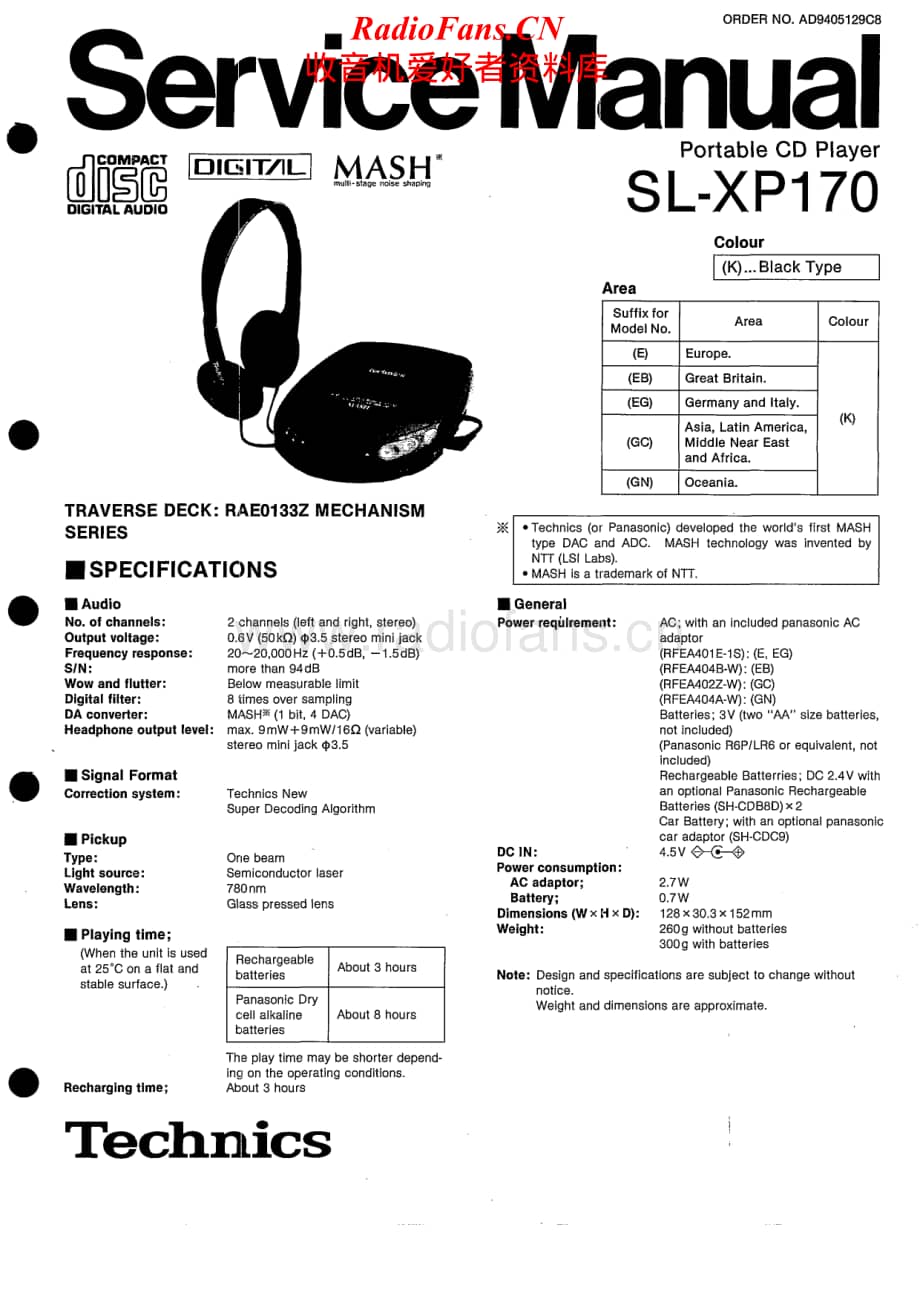 Technics-SLXP-170-Service-Manual电路原理图.pdf_第1页
