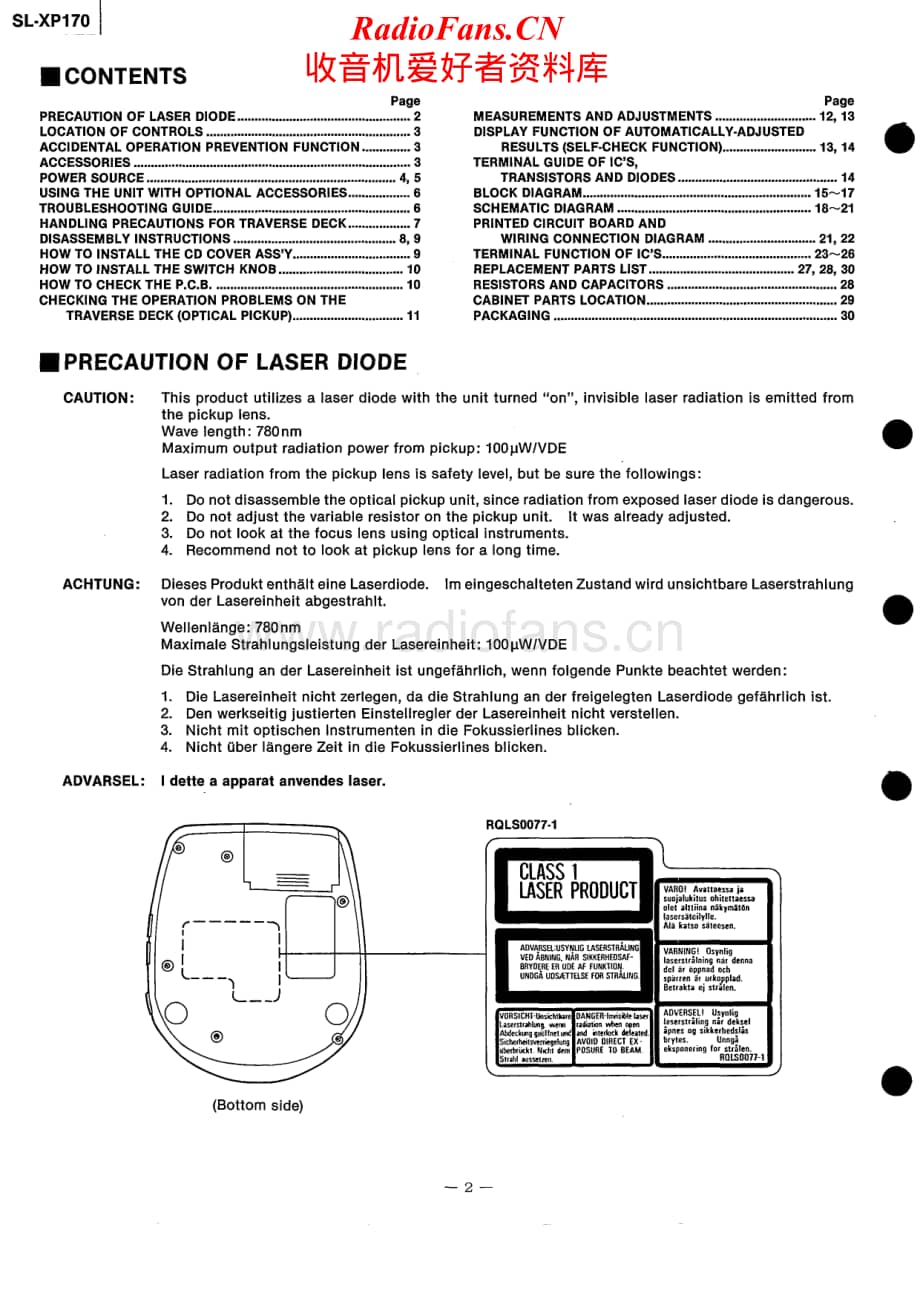 Technics-SLXP-170-Service-Manual电路原理图.pdf_第2页